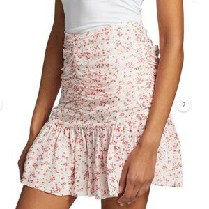 Ganni Floral Ruched Mini Skirt - NWT
